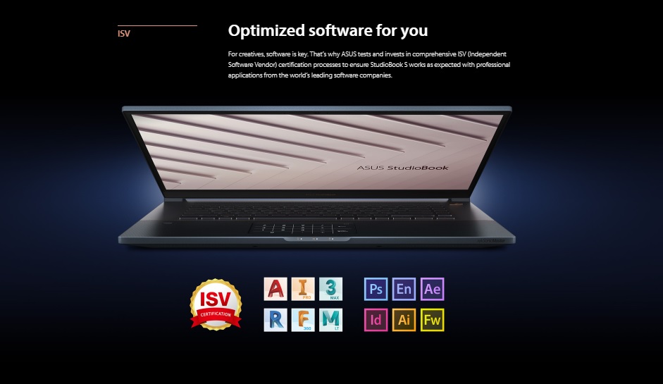 Asus StudioBook S - Optimized Software