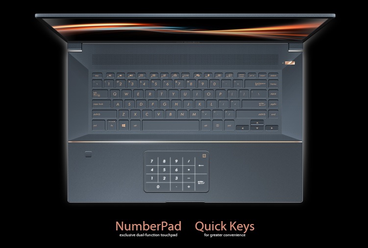 Asus StudioBook S Trackpad became Numberpad