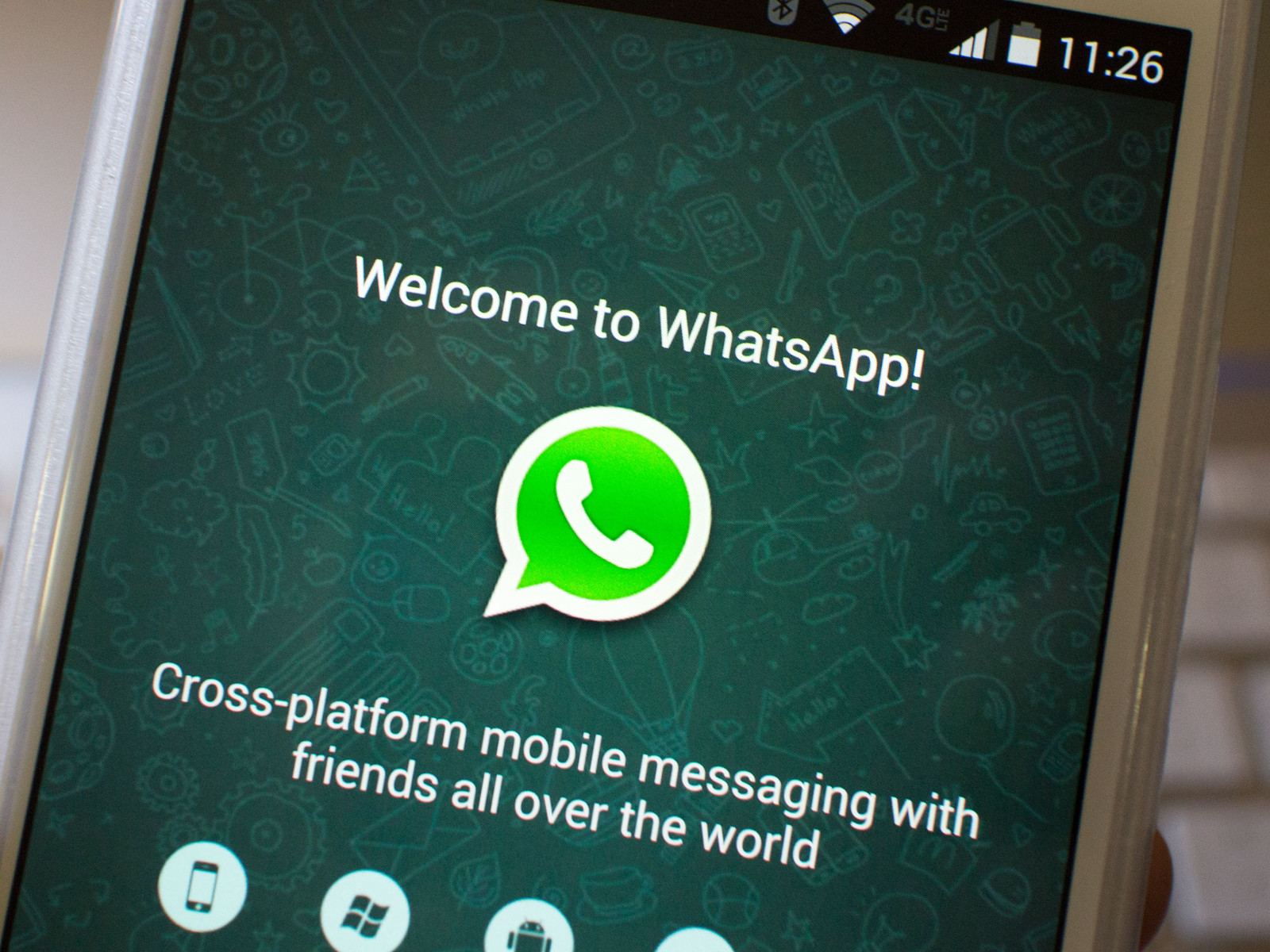 WhatsApp Welcome Screen