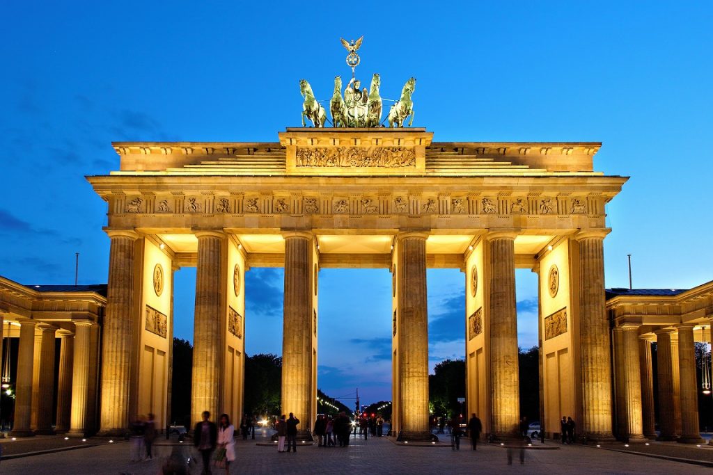 Beautiful Bradenburg Gate Panorama on the Night