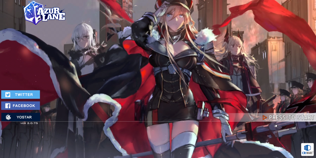 Azur Lane Login Screen Android Mobile Game