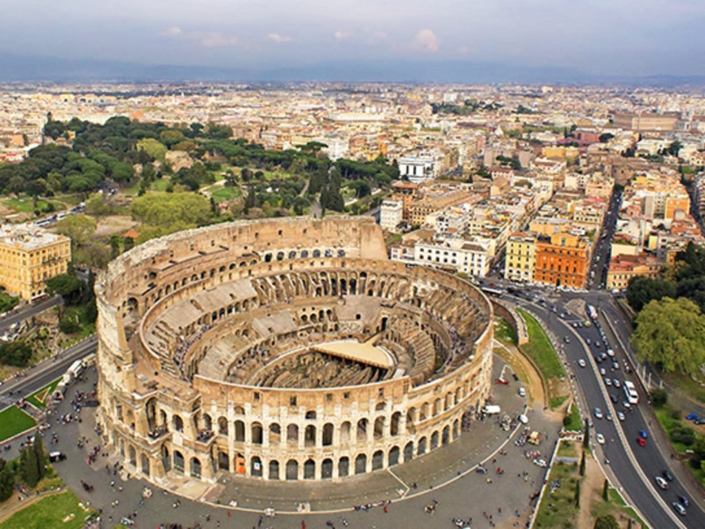 The Colosseum Italy from the Air