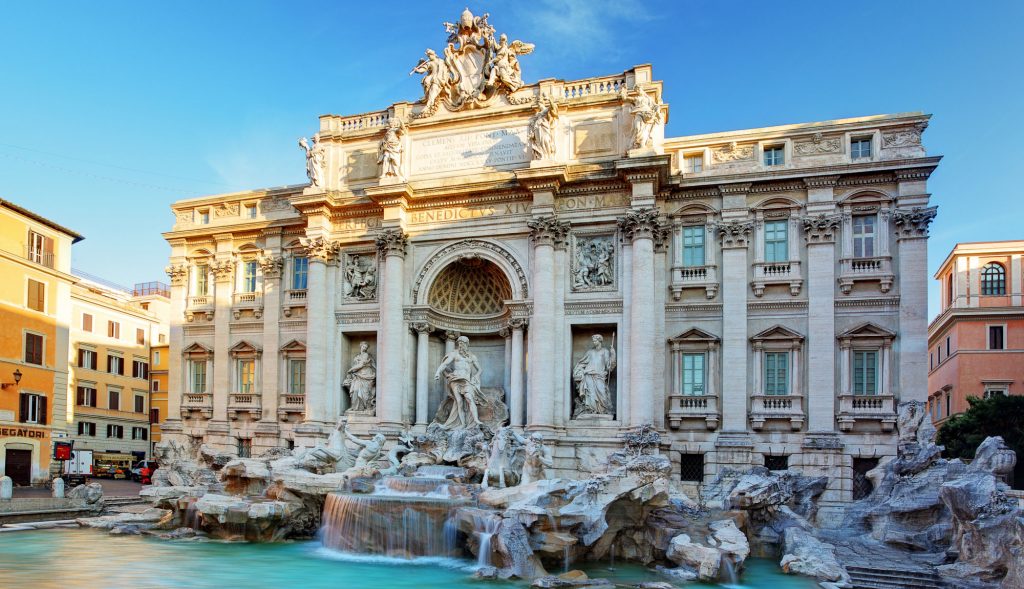 Trevi Fountain in Trevi Rome Italy