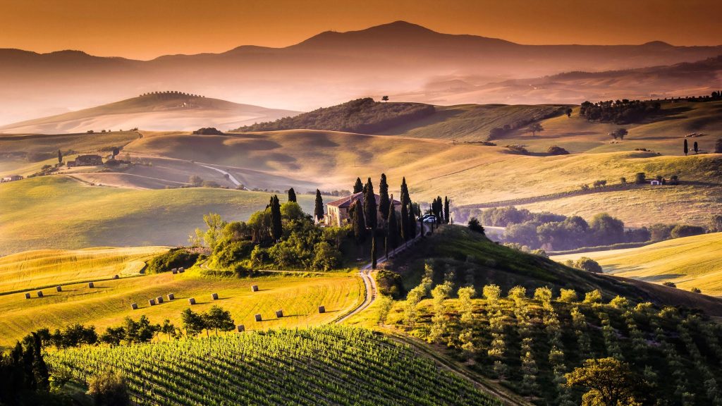 Tuscany Red Hills in Italy