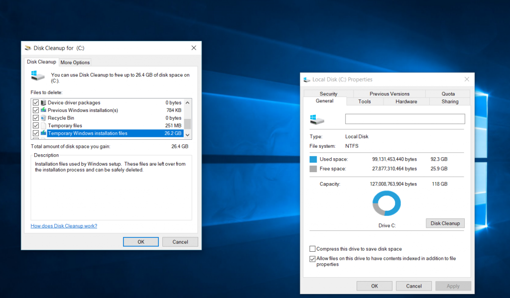 Disk Cleanup to Seizing Internal Memory