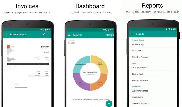 Zoho Books Android Accounting App