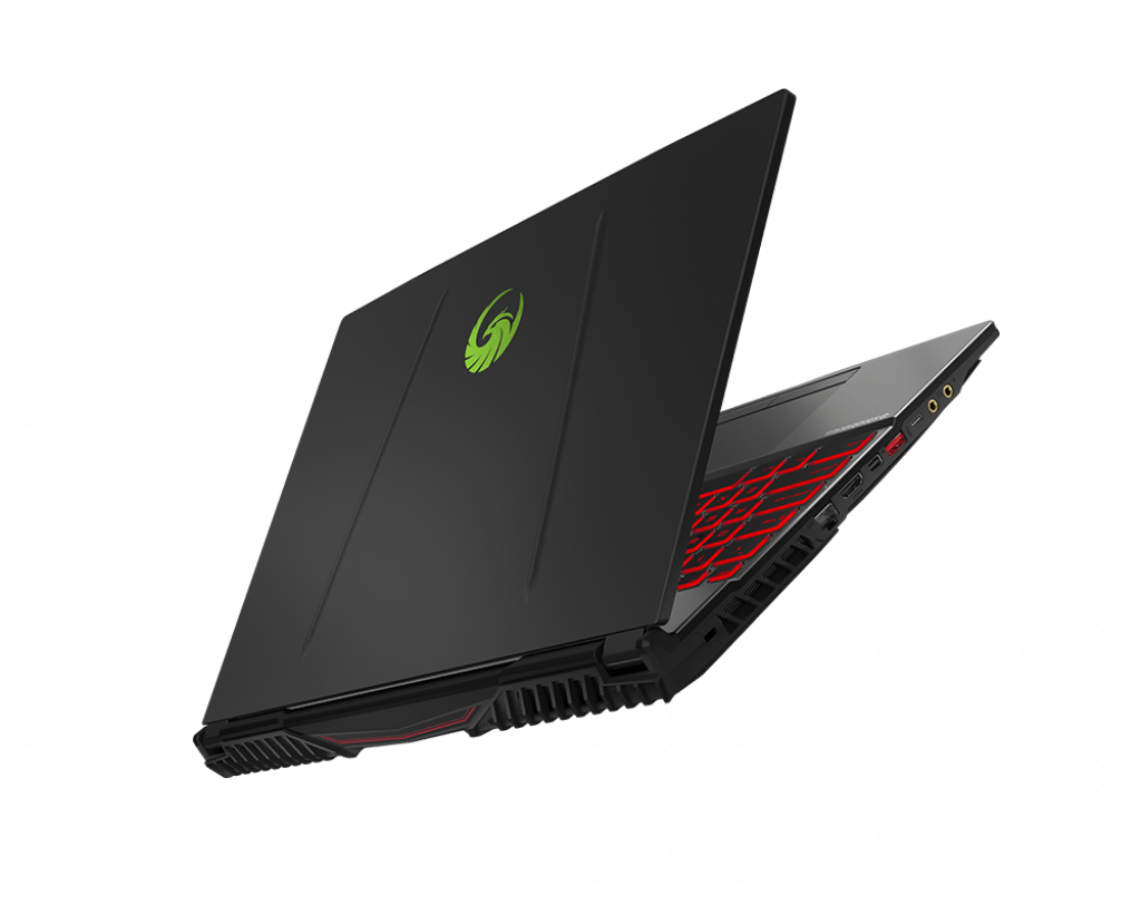 MSI Alpha 15 from rear