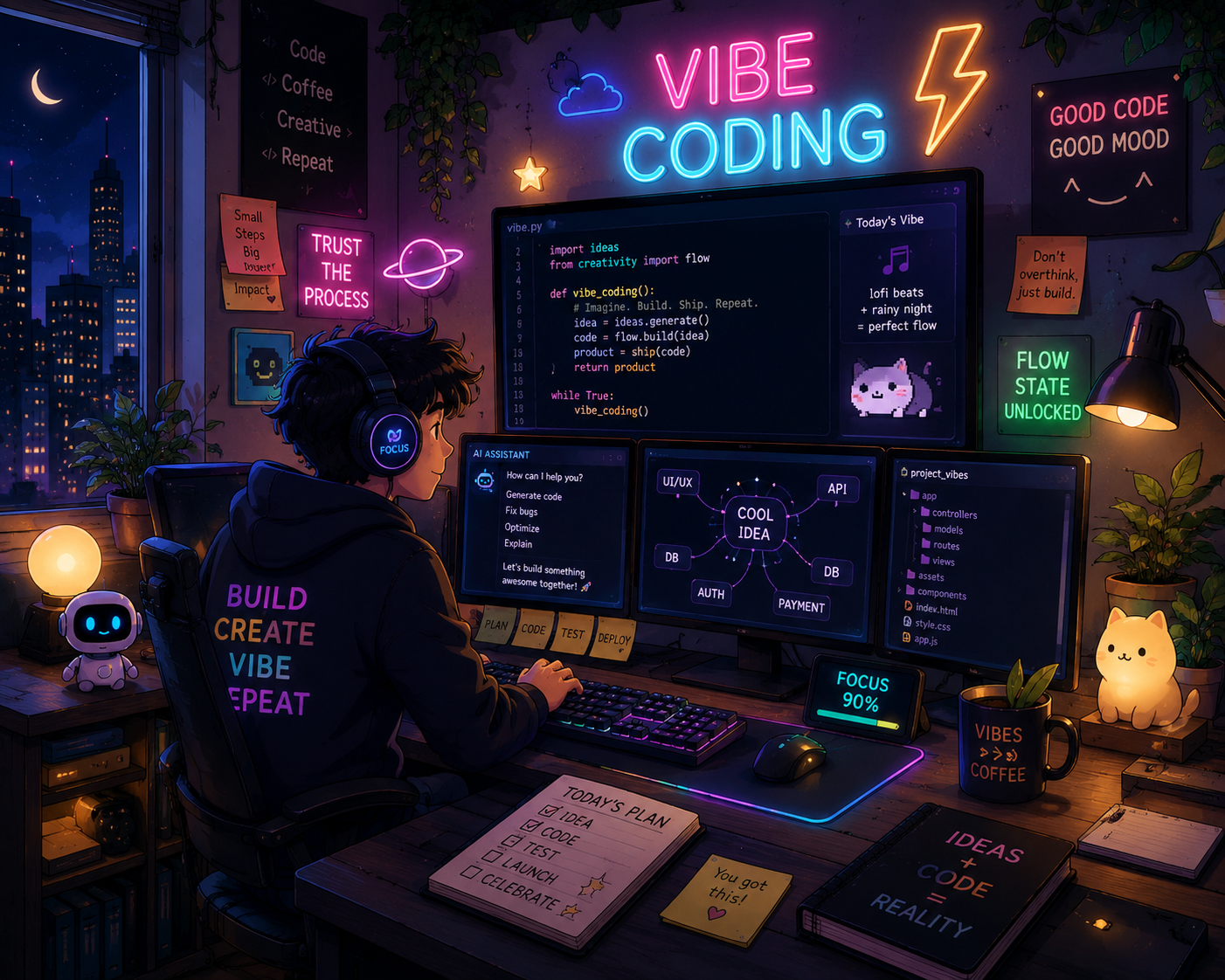Vibe Coding Illustration